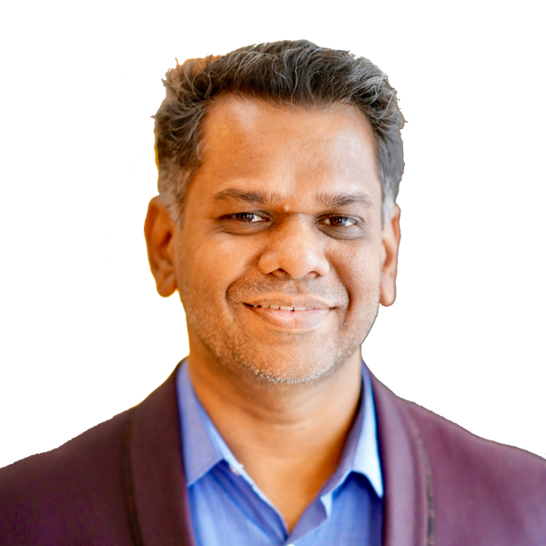 Shankar J, square studio headshot cut out on a transparent background, 1200 by 1200 pixels